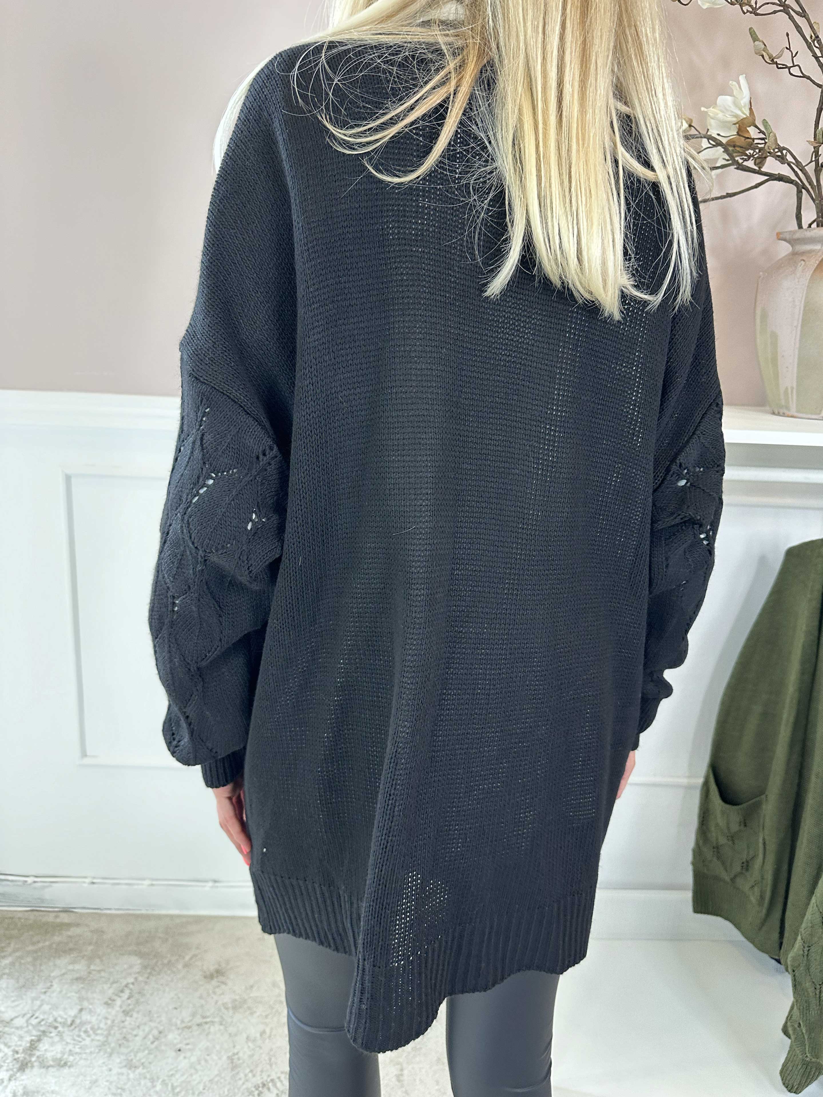 Capri - Strikcardigan med lommer